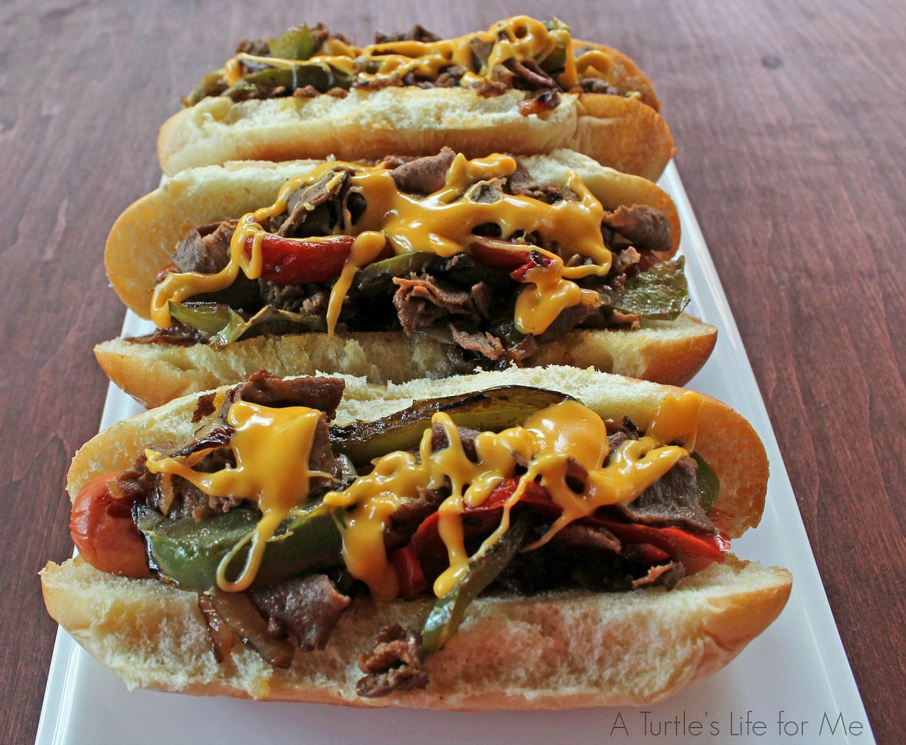 Philly Cheesesteak Hot Dogs A Turtle's Life for Me